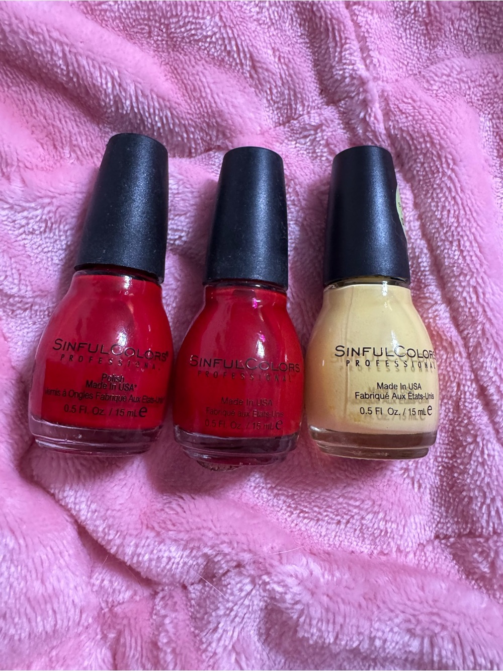 USED SinfulColors Nail Polish Trio